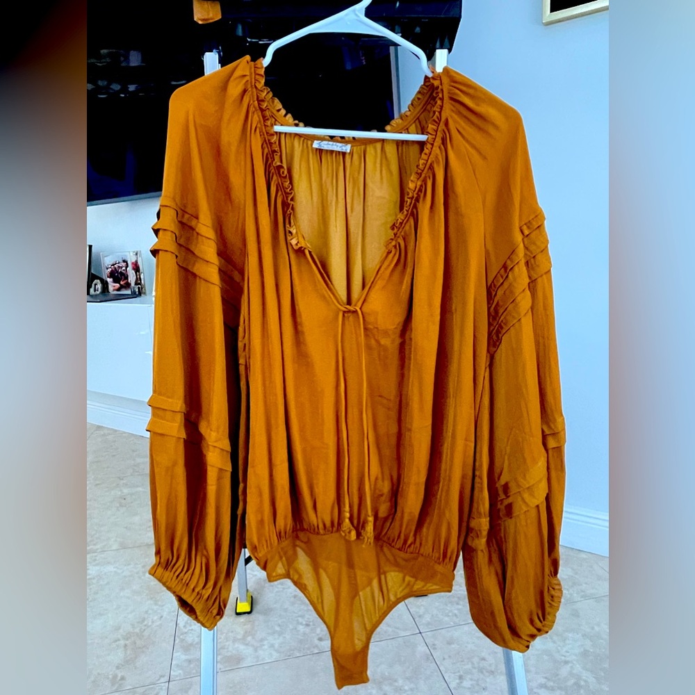 Free people size M silk bodysuit